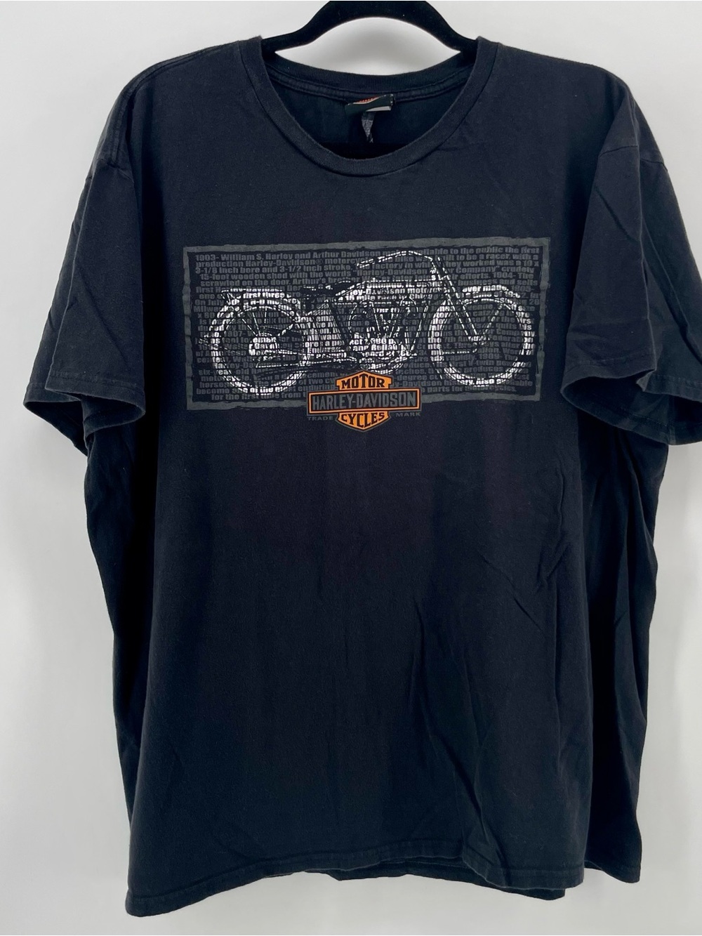 Harley-Davidson Men’s T-Shirt Black Motorcycle Graphic 2X